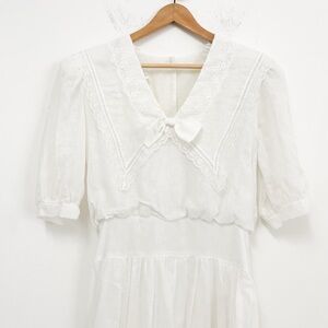 Vintage Gunne Sax dress by Jennifer McClintock Cream Ivory Size 11